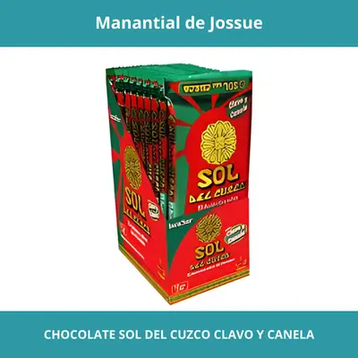 CHOCOLATE SOL DEL CUZCO CLAVO Y CANELA x12