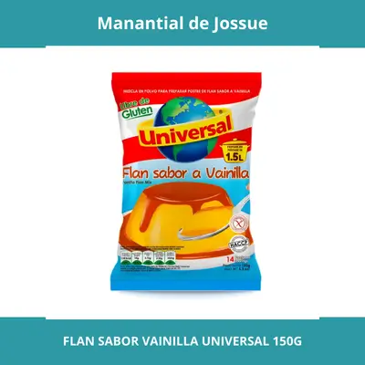 FLAN SABOR VAINILLA UNIVERSAL 150G X3UN