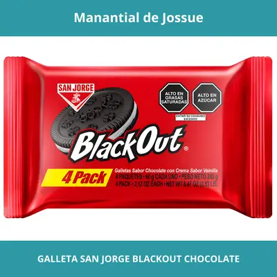 GALLETA SAN JORGE BLACKOUT CHOCOLATE 4PACK