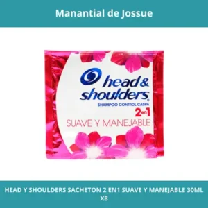 HEAD Y SHOULDERS SACHETON 2EN1 SUAVE Y MANEJABLE 30ML X8