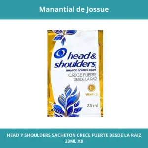 HEAD Y SHOULDERS SACHETON CRECE FUERTE DESDE LA RAIZ 33ML X8