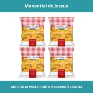 MOLITALIA PASTA CORTA MACARRON PESO NETO 235G