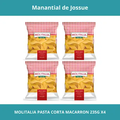 MOLITALIA PASTA CORTA MACARRON PESO NETO 235G