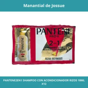 PANTENE2EN1 SHAMPOO CON ACONDICIONADOR RIZOS 18ML X12