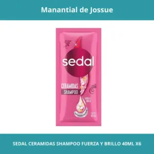 SEDAL CERAMIDAS SHAMPOO FUERZA Y BRILLO 40ML X6